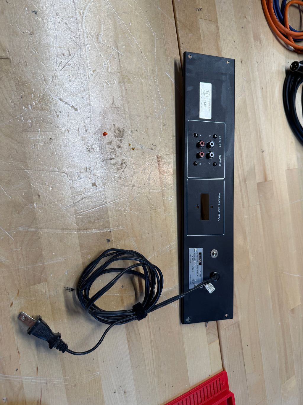 TEAC X-7R AC Inlet back panel complete with power cable and I/O connec ...