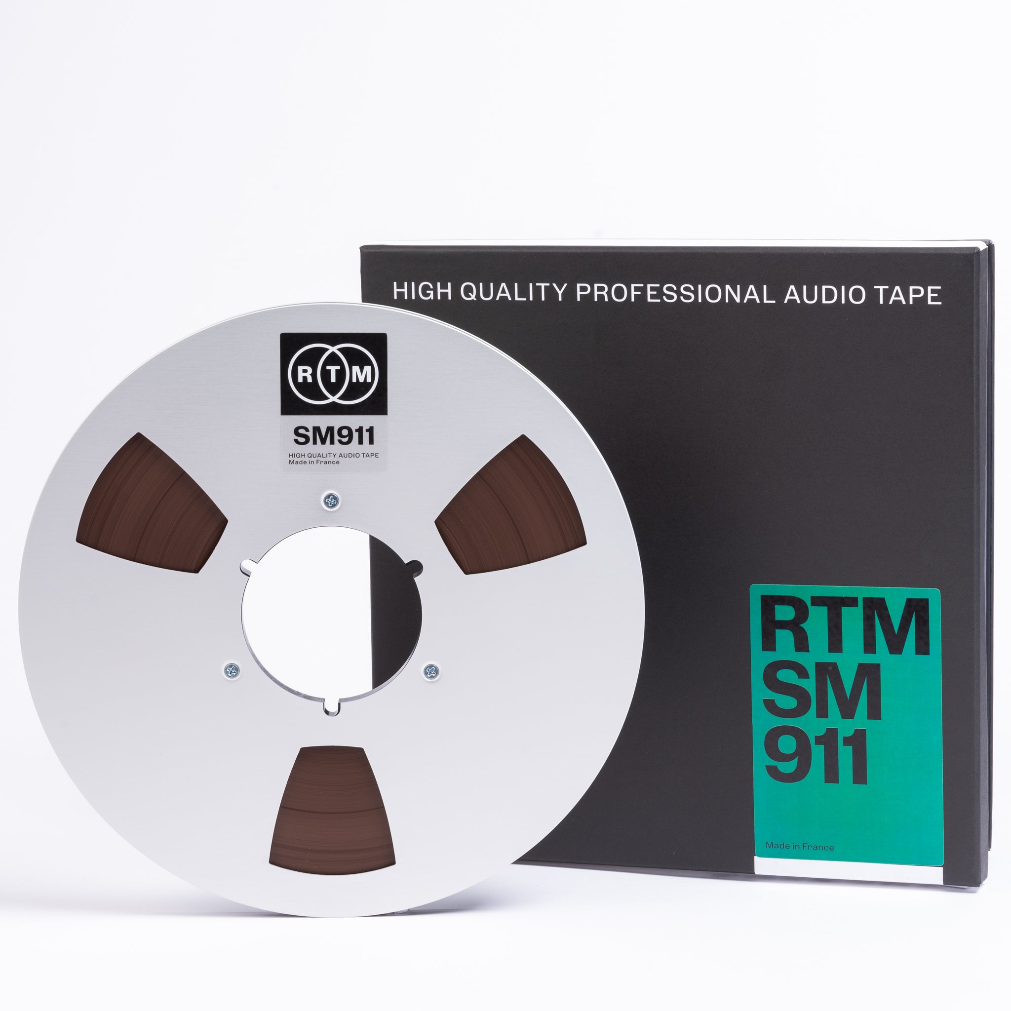 1/4" SM911 Tape on 10.5 inch metal reel in cardboard box