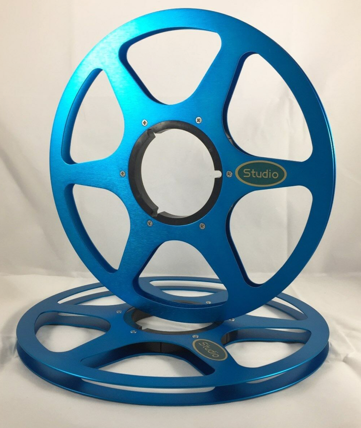 10.5" Anodized Aluminum metal Reel to Reels - ONE PAIR - Blue