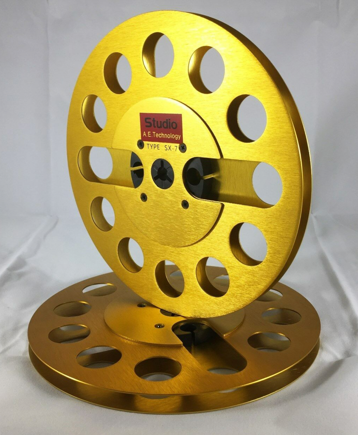 7" Anodized Aluminum metal Reel to Reels - ONE PAIR - Gold